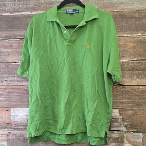 Polo by Ralph Lauren Bright Green Polo with Orange Pony